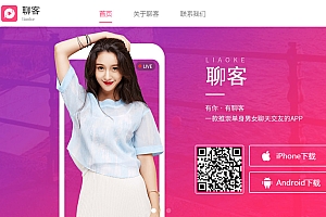 超漂亮聊客HTML官网源码 -静鱼客栈