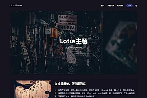 一款适用于自媒体资讯博客的暗黑极客主题Lotus1.1  WordPress主题模板-静鱼客栈