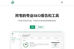 阿宅轻量SEO分析报告程序网站已开心汉化
