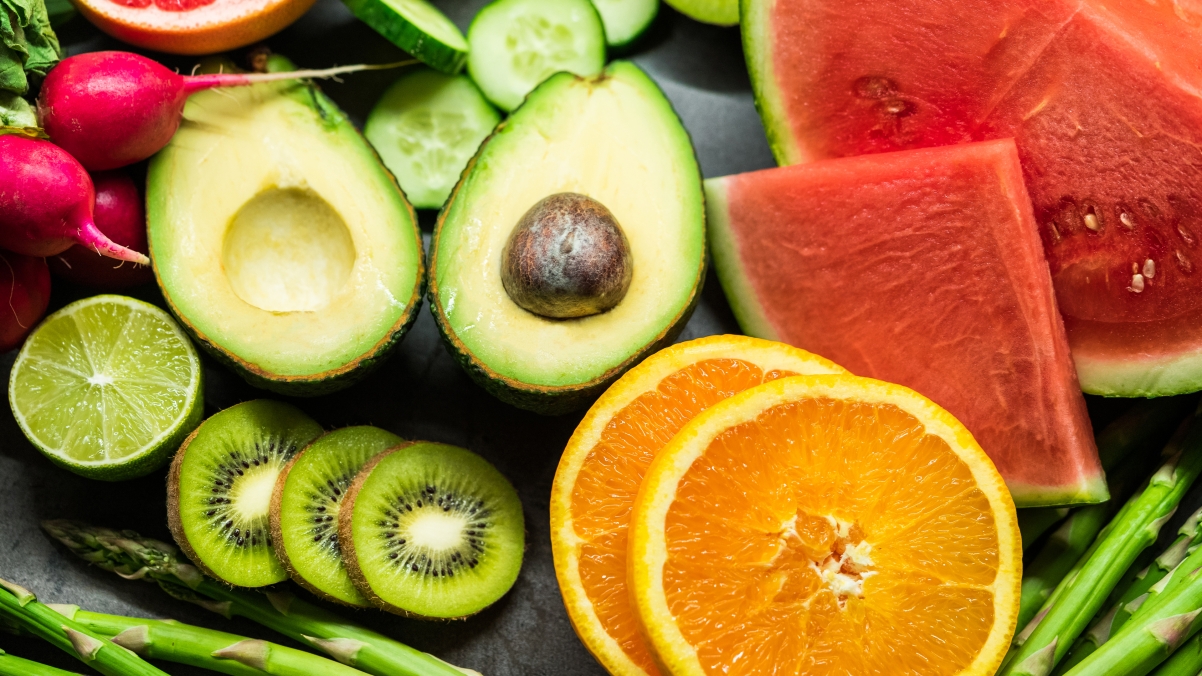 健康的水果和蔬菜4k壁纸