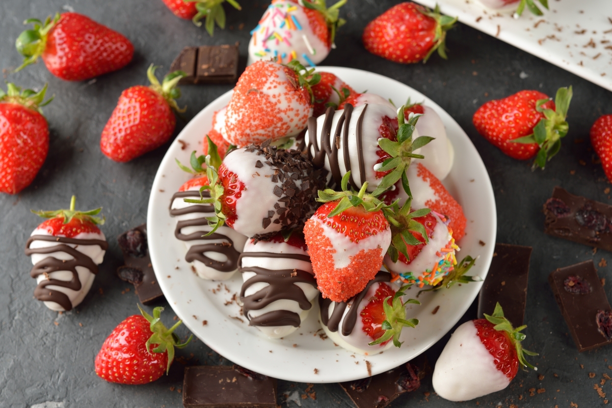 巧克力,甜点,草莓,5K图片